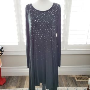 EUC Nina Leonard Jeweled Front Dress